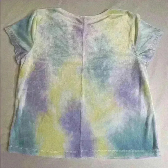 Free People Bright Eyes Velvet Tie-Dyed T-shirt Soft Feminine Silhouette  Large - Picture 8 of 10